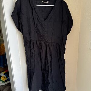 Black V-Neck Women's dress